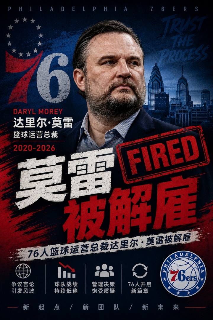 👀好！Shams：76人队解雇达里尔·莫雷！纳斯继续担任主帅